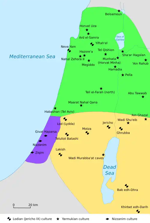 Southern Levant pottery distribution