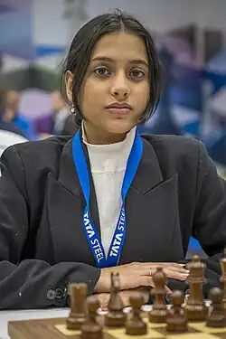 Divya Deshmukh at the Tata Steel Chess Tournament 2024