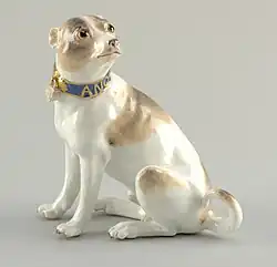 German Meissen porcelain dog, 1741