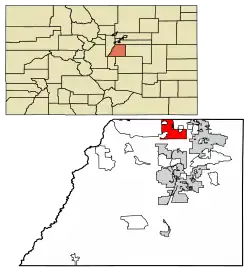 Location of Lone Tree, Colorado