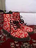 Floral-patterned Dr. Martens boots