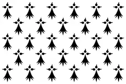 Flag of the Duchy of Brittany (1532–1547) , (Argent, erminé)