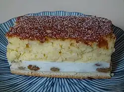 Dresdner Eierschecke with raisins