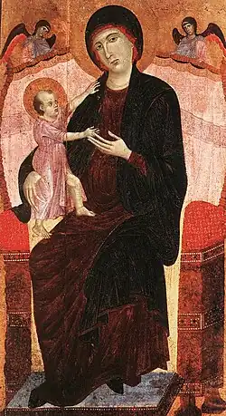 Duccio di Buoninsegna, Gualino Madonna, c. 1285, 157 × 86 cm