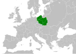 A map depicting Poland