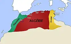 Algeria in 1824 alongside Alaouite Morocco.