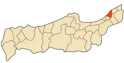 Location of Bou Ismaïl within Tipaza Province