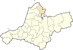 Location of El Amria within Aïn Témouchent province