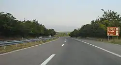 The E&nbsp;75 near Stobi, North Macedonia