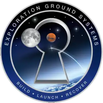 Exploration Ground Systems logo from verified Twitter account at www.twitter.com/NASAGroundSys. The logo hold no copyright as it is a NASA government work. See NASA image usage/copyright policy here: https://gpm.nasa.gov/image-use-policy