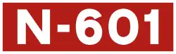 National road N-601 shield}}