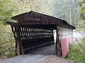Oneonta is home to the Easley Covered Bridge, a county-owned, 95-foot (29&nbsp;m) town lattice truss bridge built in 1927. Its WGCB number is 01-05-12.