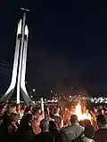 Easter Vigil outside the church