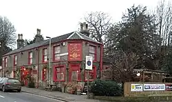 The Eaton Cottage public house, looking toward the city.