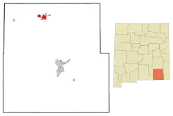 Location in the state of New Mexico