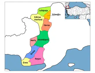 Districts of Edirne