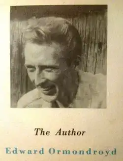 Author portrait of Ormondroyd from the dust jacket of David and the Phoenix (1957)