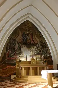 The altar and choir painting