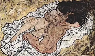 Pair embracing, 1917