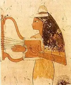 Ancient Egyptian lyre.