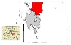 Location of the Black Forest CDP in El Paso County, Colorado