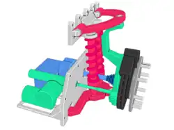 Simplified diagram of a corner module for an electric vehicle.