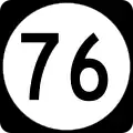 Iowa Highway 76 marker