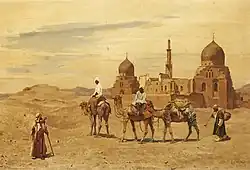 Emile Wauters (date unknown): Caravan near Cairo, Private collection.