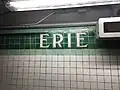 Erie station sign
