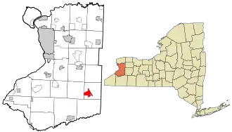 Location in Erie County and the state of New York