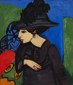 Ernst Ludwig Kirchner, Dodo with a Feather Hat (Dodo mit Federhut), 1911