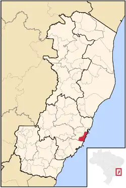 Location in Espírito Santo