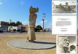 Statue of the Blessed of the Roundabout in Lagoa Grande