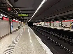 View of the Line 1 station platforms