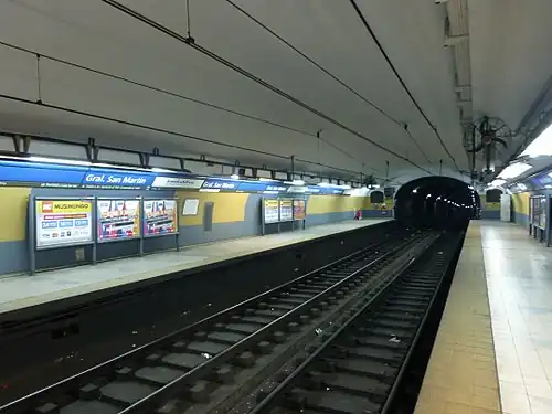 General San Martín station interior