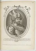 European engraving of Shah Abbas II with the title Grand Sophy de Perse