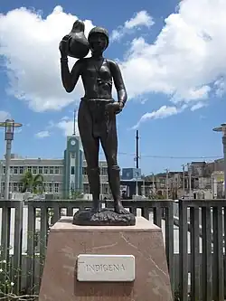 Statue of indigenous person