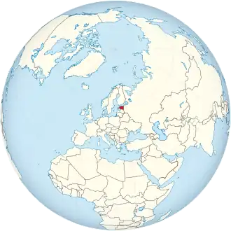 Location of Estonia.