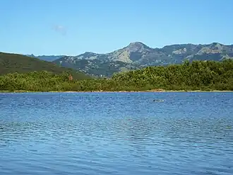Cordillera Central from Guayanilla Bay.