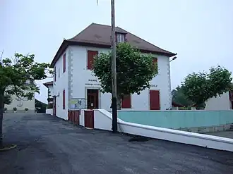 The town hall and school of Etcharry