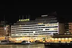 Palace Hotel at night in January, 2017