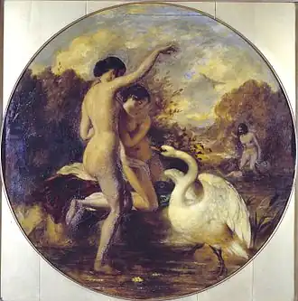 Female Bathers Surprised by a Swan by William Etty
