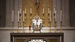 Eucharistic Adoration at The Parish Church St Catherine of Siena Trumbull Connecticut during 40 Hours Devotion. Lent 2022.