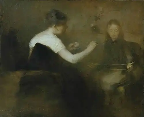 Winding Wool (1887), oil on canvas, 99.5 x 87.6&nbsp;cm., National Gallery, London