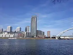 Construction of Eurovea Tower in 2023