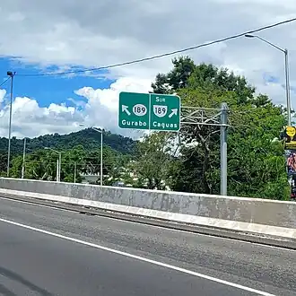 PR-30 east at exit 4 to PR-189 in Rincón, Gurabo