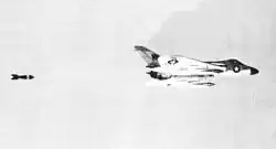 US F4F-1 Skyray with released towing target