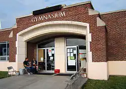 Gym shelter on May 5, 2007, the day after an F5 tornado devastated neighboring Greensburg
