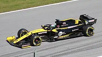 Daniel Ricciardo driving the Renault R.S.19 at the 2019 Hungarian Grand Prix