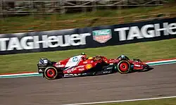 Hamilton driving the Ferrari SF-25 at the 2025 Japanese Grand Prix